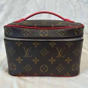 Authentic Louis Vuitton Monogram Macassar Nice Vanity case